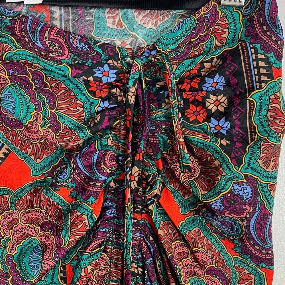 NEW Veronica Beard Skirt Womens 8 Multicolor Ari Floral Paisley Silk Blend Skirt - Picture 3 of 12